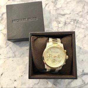 Horn and Gold Michael Kors Watch